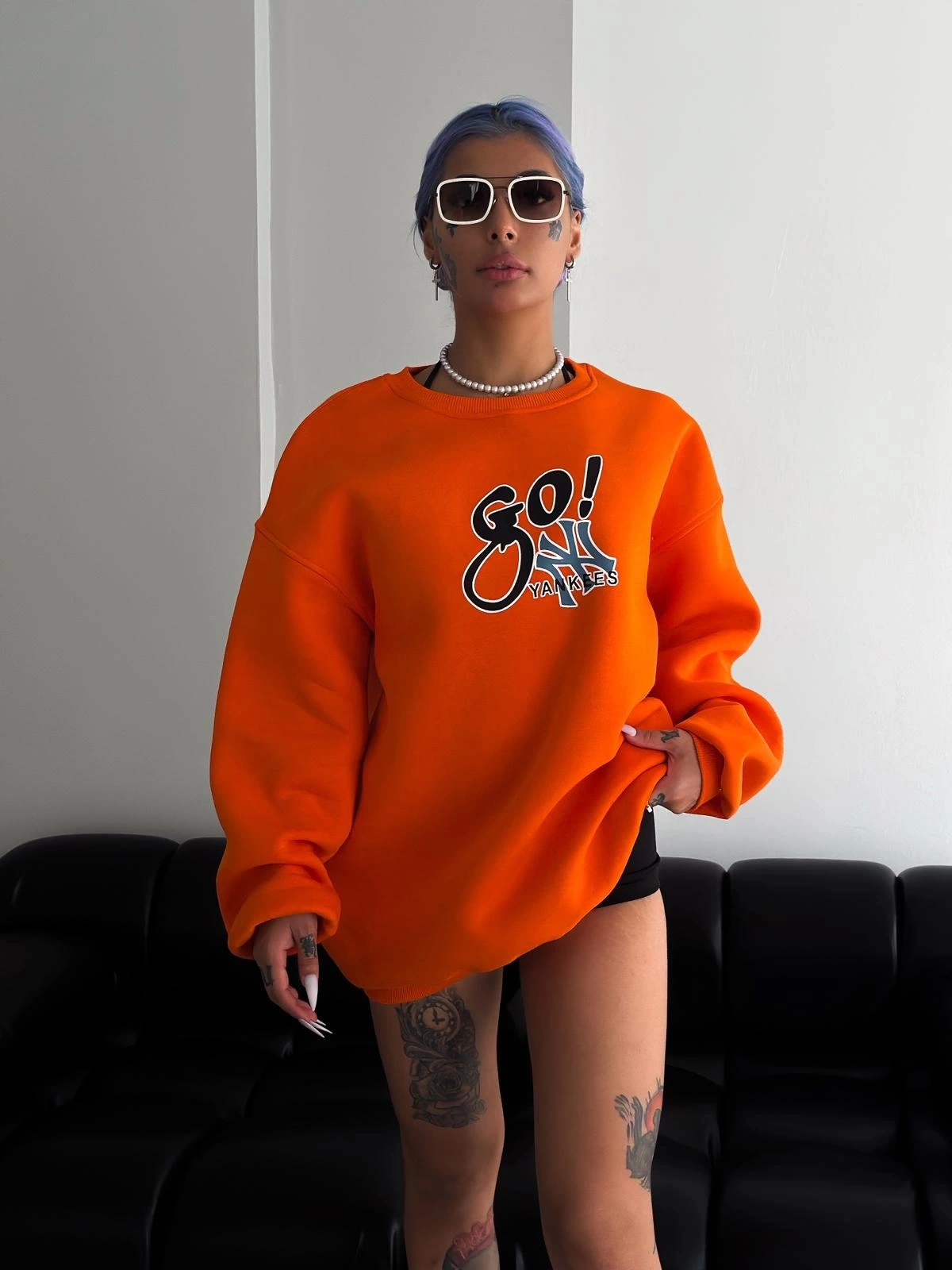 GO Şardonlu Unisex Sweatshirt