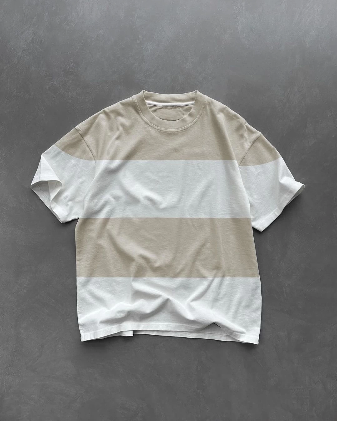 Parçalı Basic Unisex Oversize Tshirt