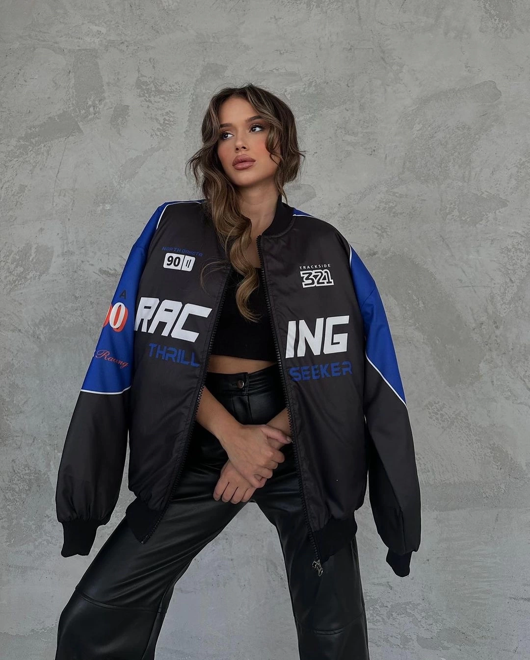 Racing Unisex Bomber Ceket