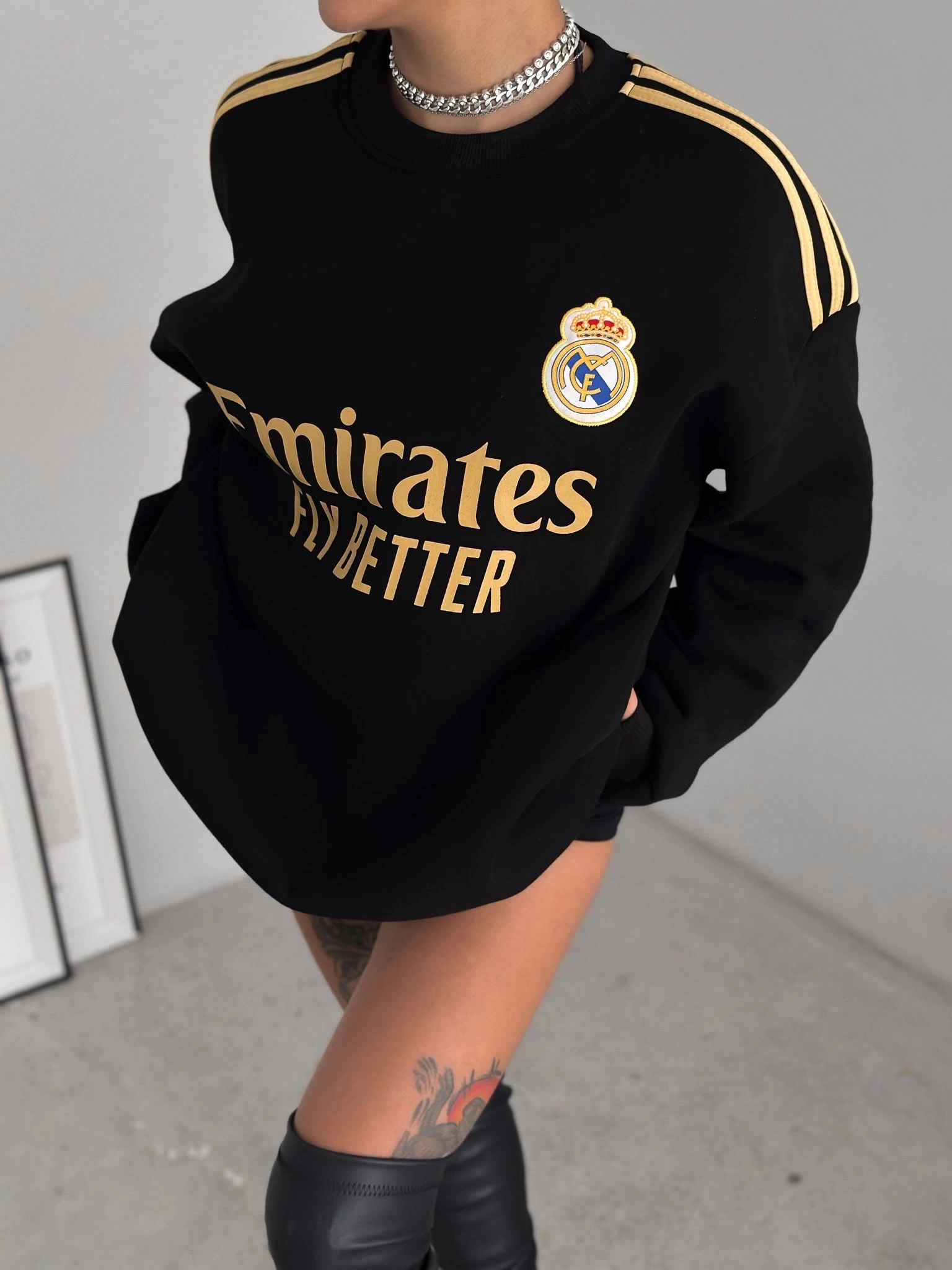 Real Unisex Şardonlu Sweatshirt