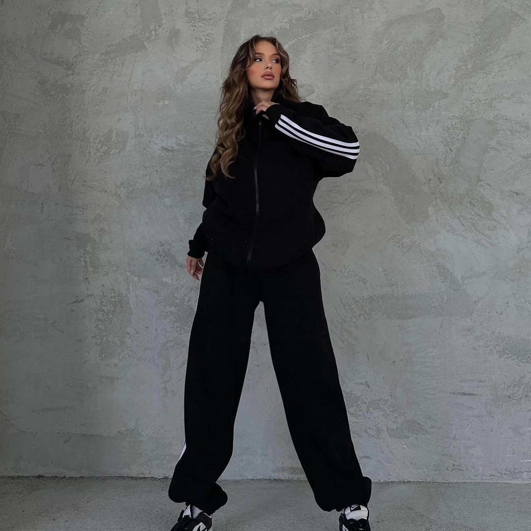 Şeritli Unisex Eşofman Takımı