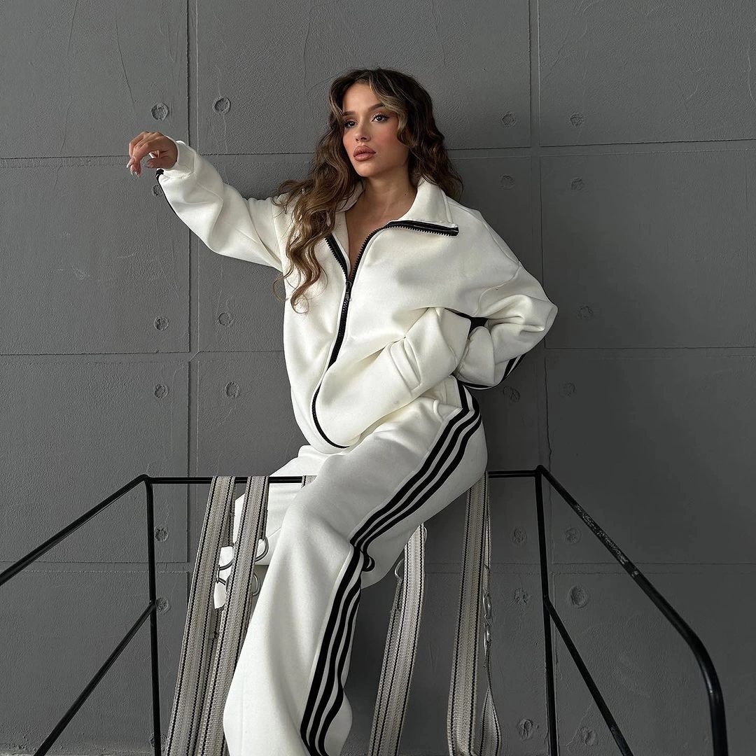 Şeritli Unisex Eşofman Takımı