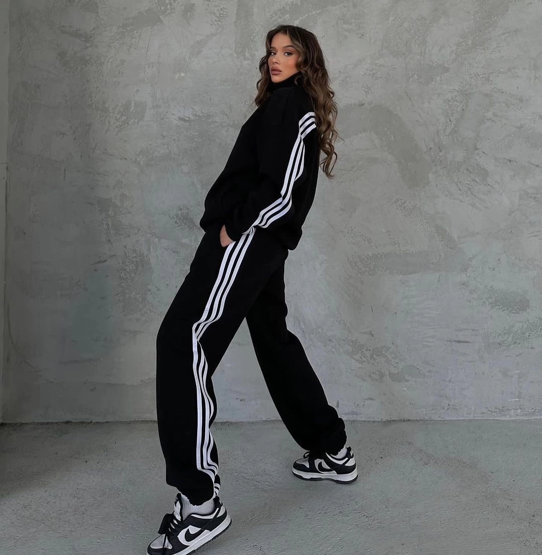 Şeritli Unisex Eşofman Takımı