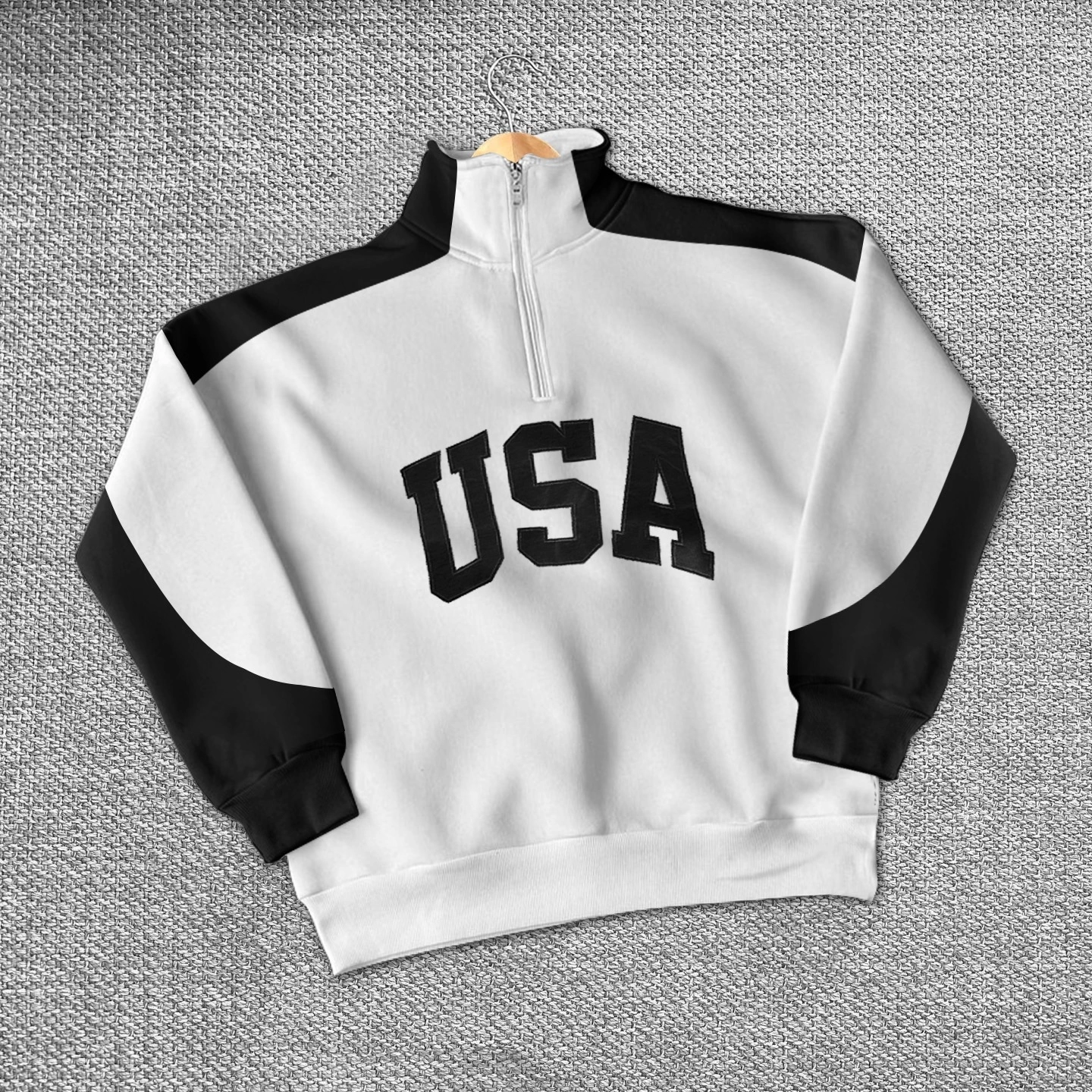 USA Şardonlu Unisex Sweatshirt