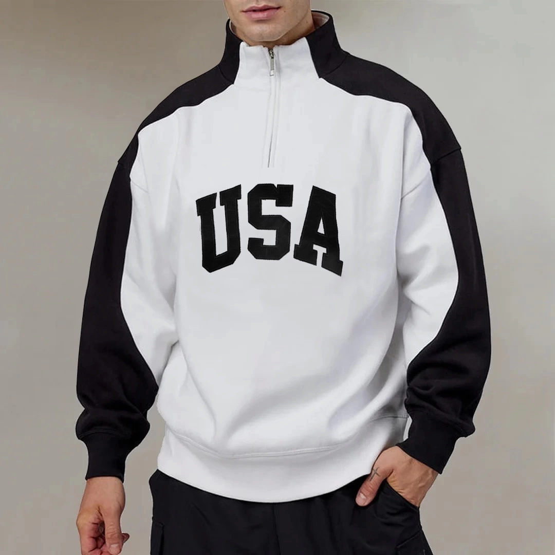 USA Şardonlu Unisex Sweatshirt