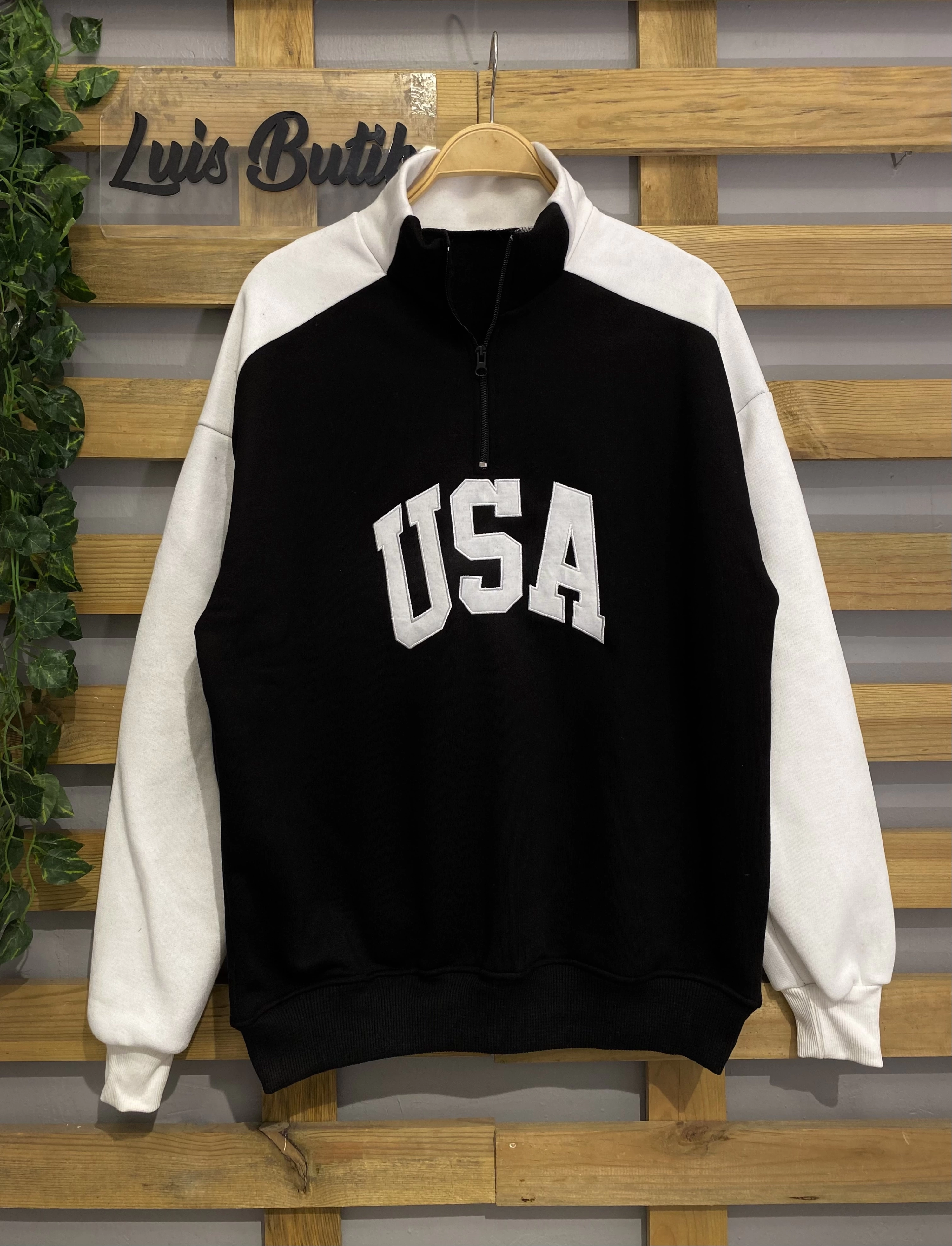 USA Şardonlu Unisex Sweatshirt