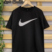 Reflektör Logo Detay Oversize Tshirt