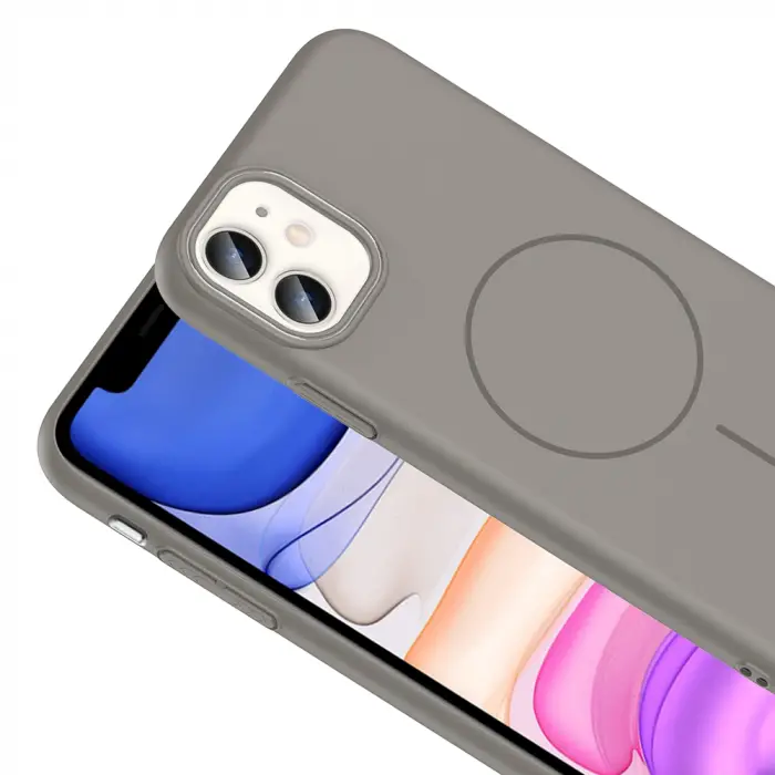 Apple iPhone 11 Kılıf M-safe Şarj Özellikli Zore Ruby Sert Kapak