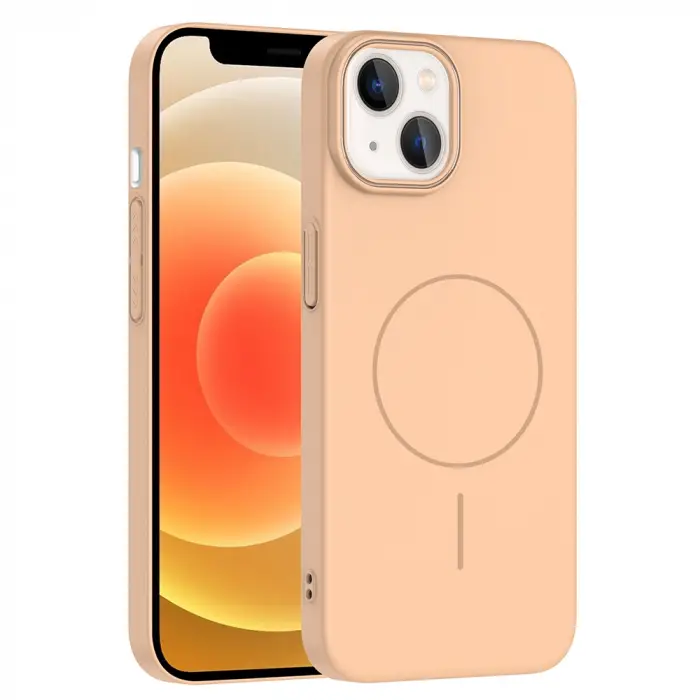 Apple iPhone 14 Kılıf M-safe Şarj Özellikli Zore Ruby Sert Kapak