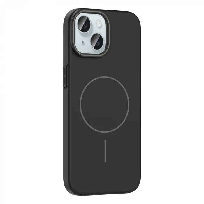 Apple iPhone 15 Kılıf M-safe Şarj Özellikli Zore Ruby Sert Kapak