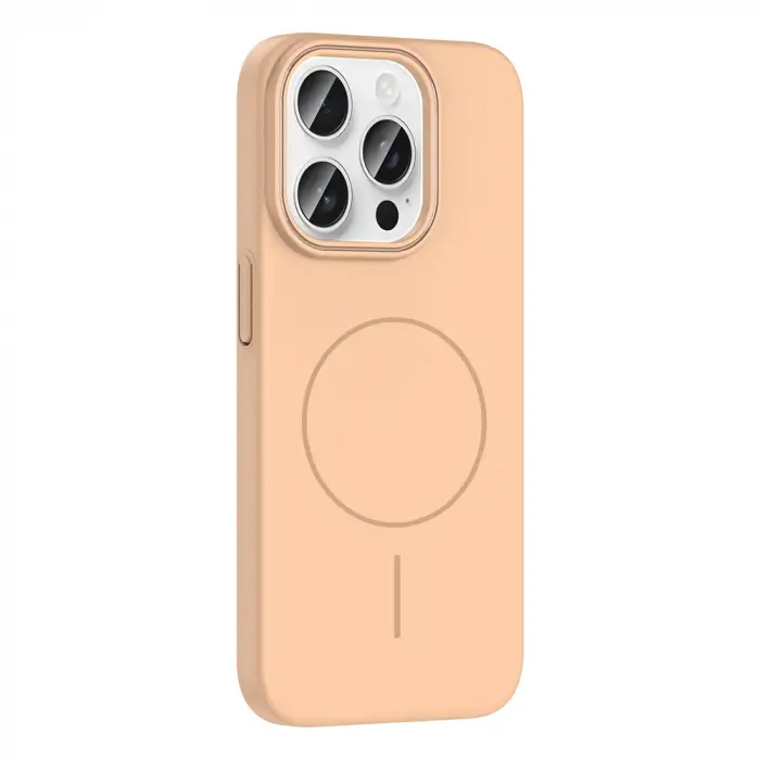 Apple iPhone 15 Pro Max Kılıf M-safe Şarj Özellikli Zore Ruby Sert Kapak