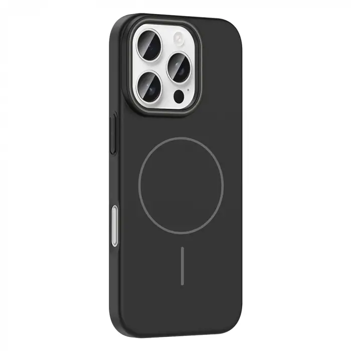 Apple iPhone 16 Pro Kılıf M-safe Şarj Özellikli Zore Ruby Sert Kapak