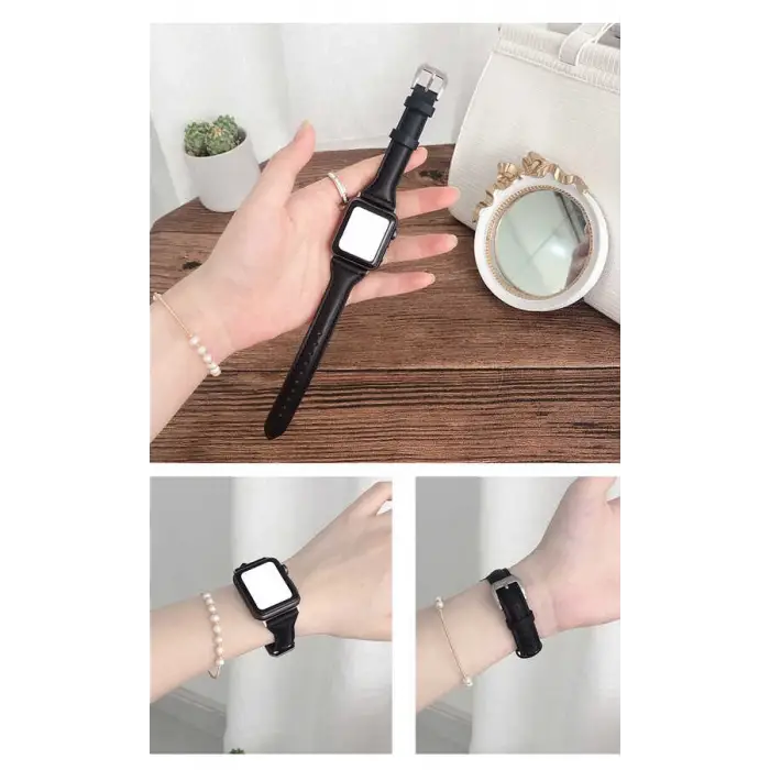 ​​​Apple Watch Ultra 49mm Kordon KRD-28 Deri Strap Kayış