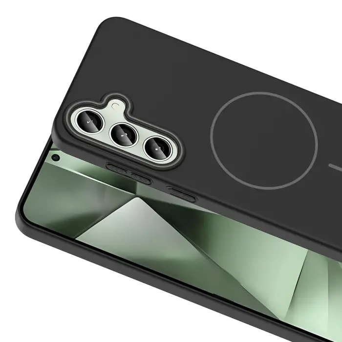 Galaxy S24 FE Kılıf M-safe Şarj Özellikli Zore Ruby Sert Kapak
