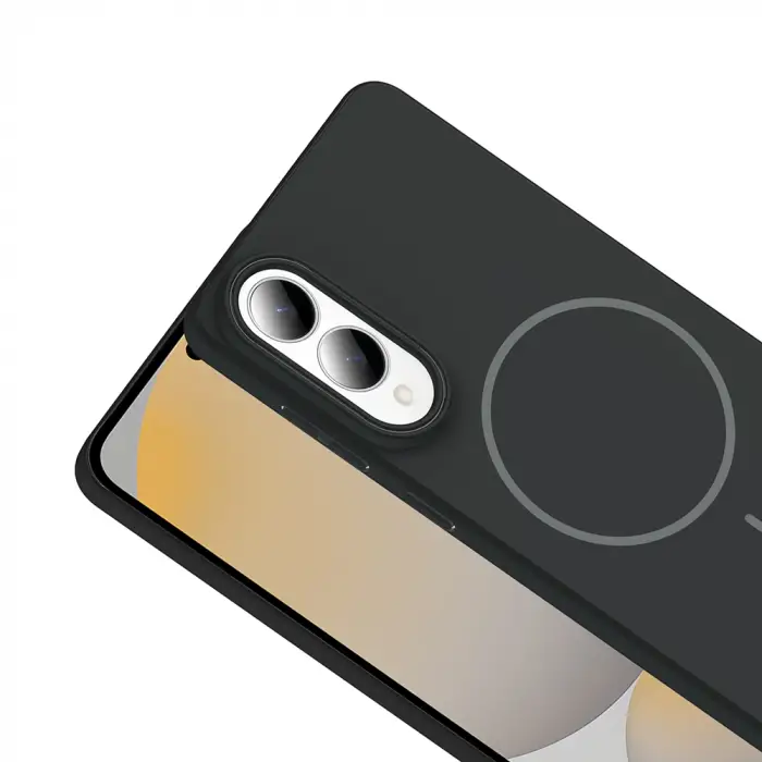 Galaxy S25 Edge Kılıf M-safe Şarj Özellikli Zore Ruby Sert Kapak