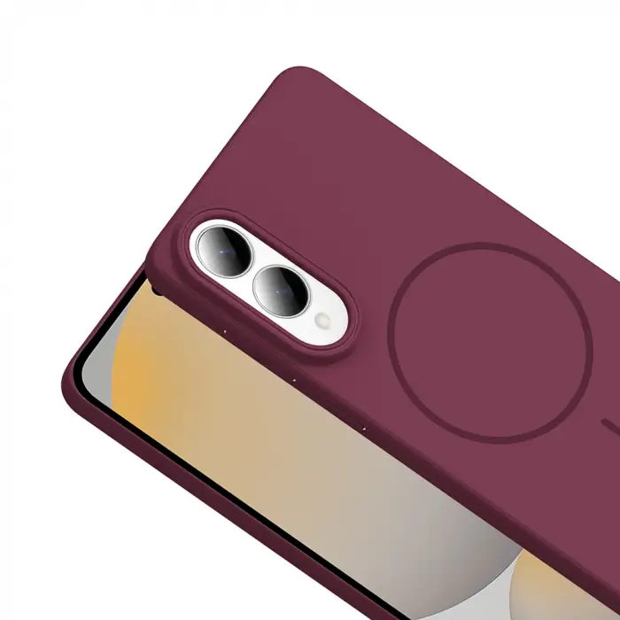 Galaxy S25 Edge Kılıf M-safe Şarj Özellikli Zore Ruby Sert Kapak