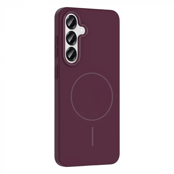 Galaxy S25 Kılıf M-safe Şarj Özellikli Zore Ruby Sert Kapak