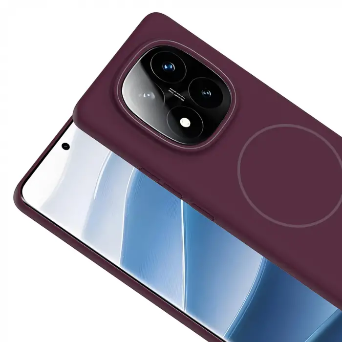 Xiaomi Redmi Note 14 Pro 4G Kılıf M-safe Şarj Özellikli Zore Ruby Sert Kapak