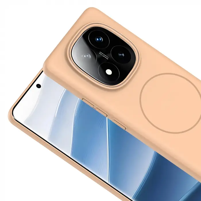 Xiaomi Redmi Note 14 Pro Plus Kılıf M-safe Şarj Özellikli Zore Ruby Sert Kapak