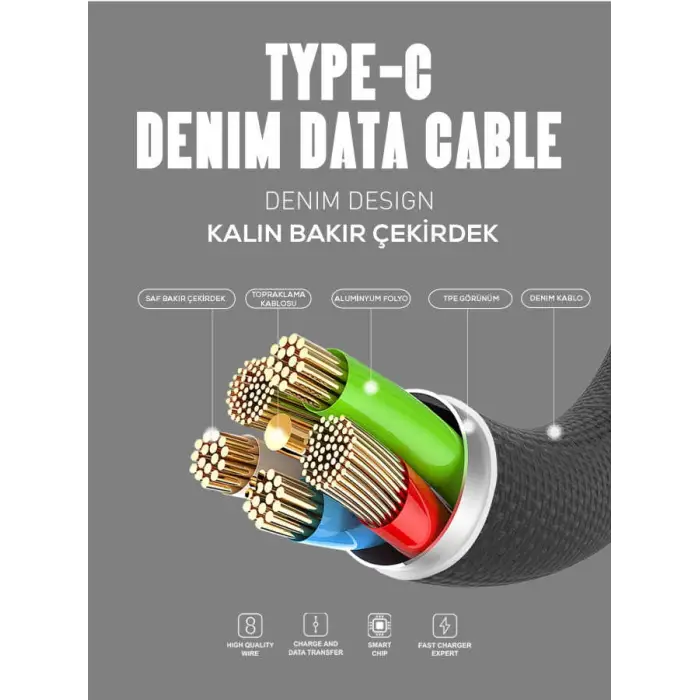 Zore LS63 Type-C Usb Kablo