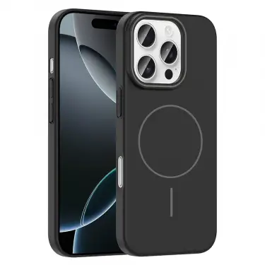 Apple iPhone 16 Pro Kılıf M-safe Şarj Özellikli Zore Ruby Sert Kapak