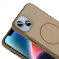 Apple iPhone 14 Kılıf M-safe Şarj Özellikli Zore Tea Kapak