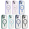 Apple iPhone 14 Plus Kılıf Wireless Şarj Özellikli Zore Krom M-safe Silikon Kapak
