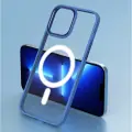 Apple iPhone 14 Plus Kılıf Wireless Şarj Özellikli Zore Krom M-safe Silikon Kapak