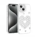 Apple iPhone 15 Kılıf Damla Taşlı Zore Rivas Sert PC Kapak