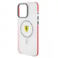 Apple iPhone 15 Pro Max Kılıf Ferrari Orjinal Lisanslı M-safe Şarj Özellikli Kontrast Bumper SF Ring Kapak