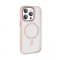 Apple iPhone 16 Pro Kılıf Wireless Şarj Özellikli Zore Krom M-safe Silikon Kapak