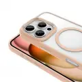 Apple iPhone 16 Pro Max Kılıf Wireless Şarj Özellikli Zore Krom M-safe Silikon Kapak