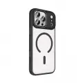 Apple iPhone 18 Pro Kılıf Wireless Şarj Özellikli Zore Krom M-safe Silikon Kapak