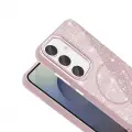 Galaxy S24 FE Kılıf M-safe Şarj Özellikli Parlayan Simli Zore Okso Kapak