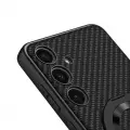 Galaxy S24 Wireless Şarj Özellikli Zore Kıpta Standlı M-safe Silikon Kapak