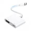 Zore Type-C to Type-C PD100W + HDMI 4K@30Hz 2in1 Adaptör