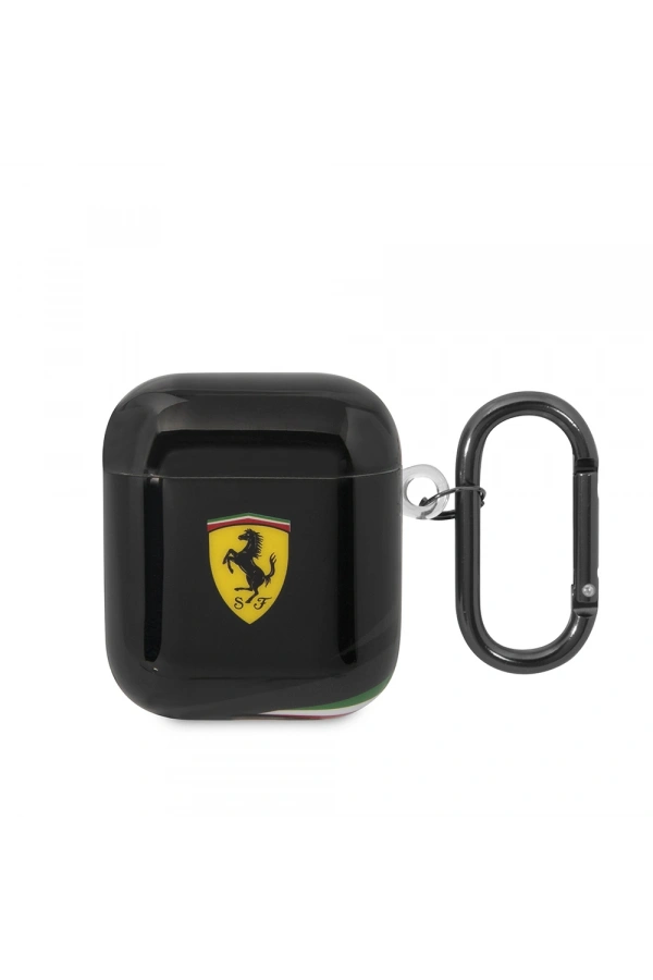 Apple Airpods Kılıf Ferrari Orjinal Lisanslı IML Baskılı Klasik Logolu TPU Kılıf
