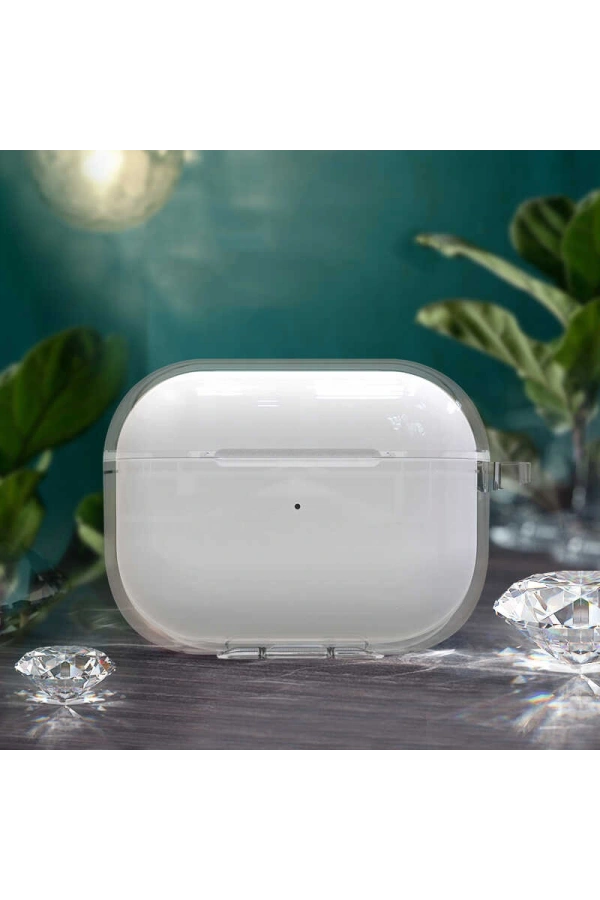 Apple Airpods Pro 2 Kılıf Şeffaf Kristal Silikon Zore Airbag 14 Kılıf