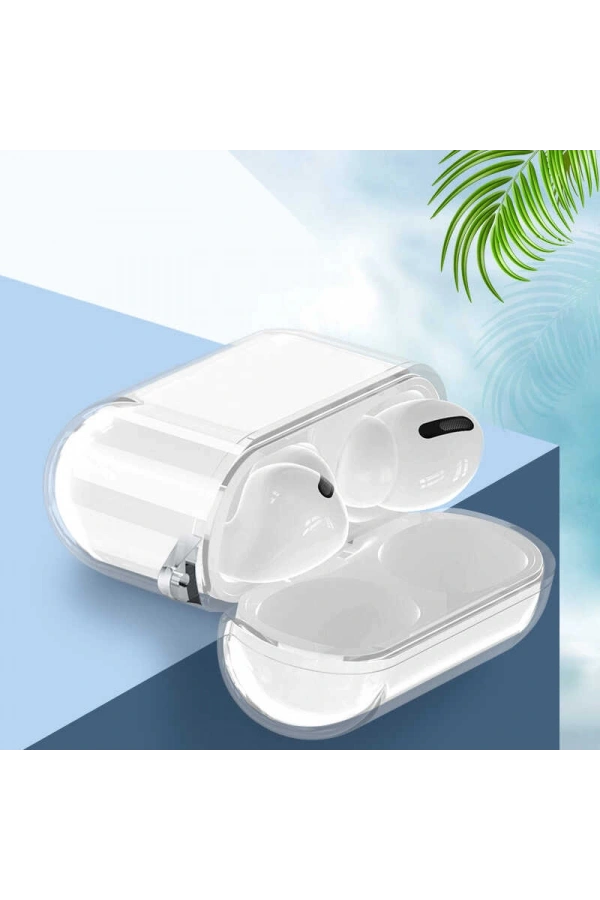 Apple Airpods Pro 2 Kılıf Şeffaf Kristal Silikon Zore Airbag 14 Kılıf