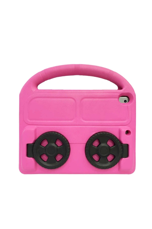 Apple iPad 10.2 (8.Nesil) Zore Wheel Car Tekerlek Standlı Tablet Eva Silikon Kılıf