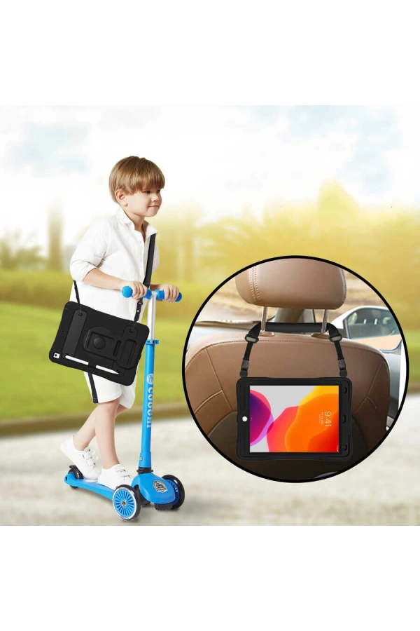 Apple iPad 10.2 (8.Nesil) Zore Yeni Nesil Kalem Bölmeli Defender Tablet Silikon