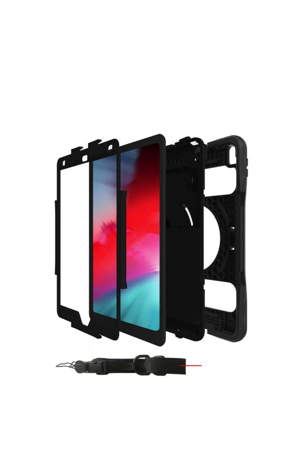 Apple iPad 10.2 (8.Nesil) Zore Yeni Nesil Kalem Bölmeli Defender Tablet Silikon
