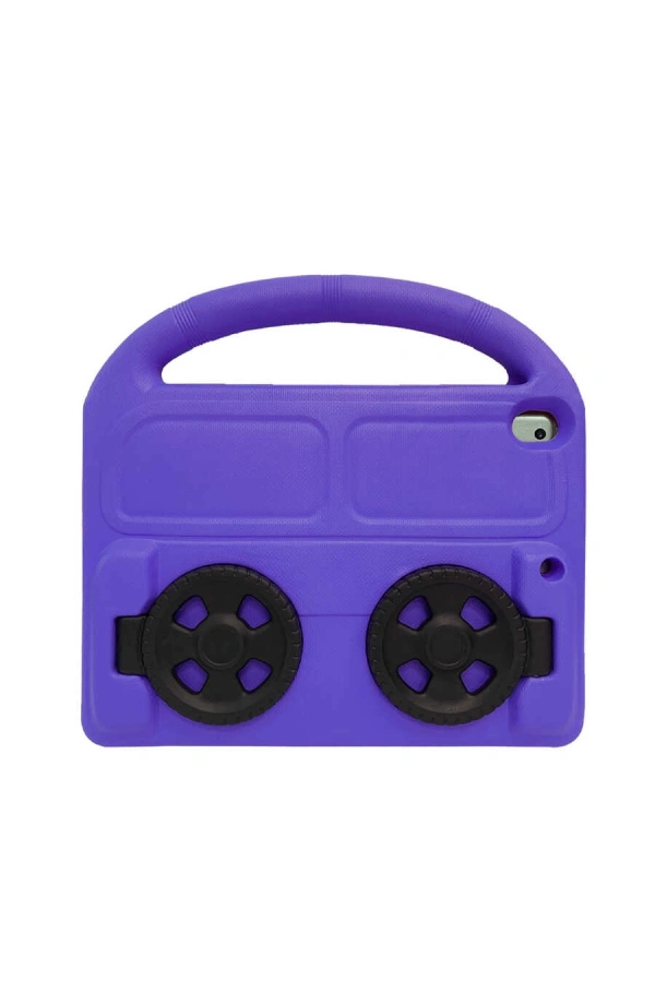 Apple iPad 10.2 (9.Nesil) Zore Wheel Car Tekerlek Standlı Tablet Eva Silikon Kılıf