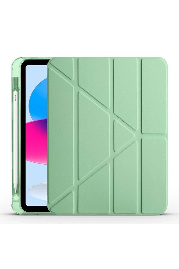 Apple iPad 11.Nesil 2025 Kılıf Zore Tri Folding Kalem Bölmeli Standlı Kılıf