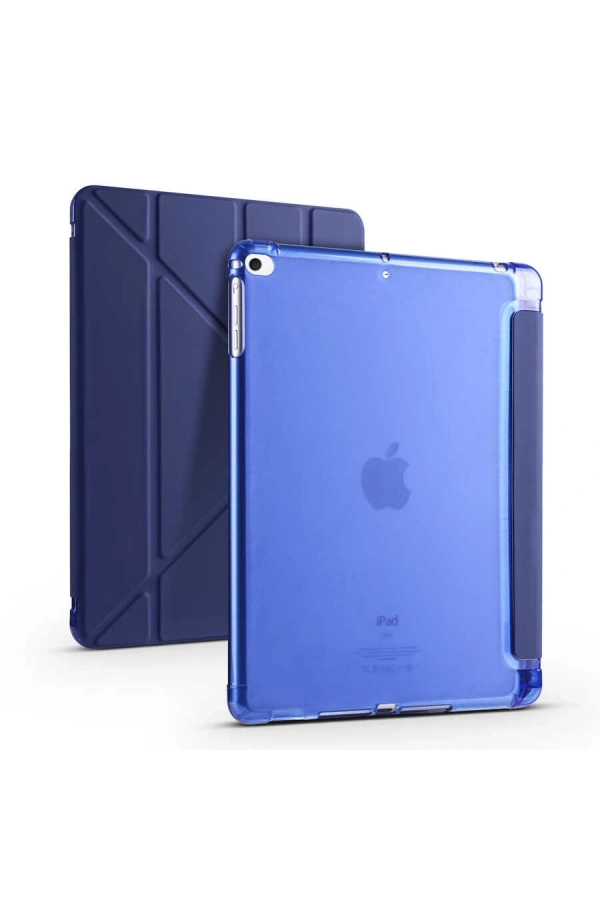 Apple iPad 9.7 2017 (5.Nesil) Kılıf Zore Tri Folding Kalem Bölmeli Standlı Kılıf