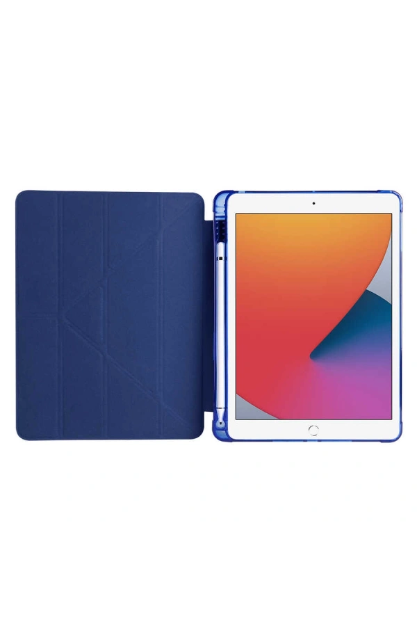 Apple iPad 9.7 2017 (5.Nesil) Kılıf Zore Tri Folding Kalem Bölmeli Standlı Kılıf