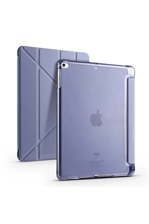 Apple iPad 9.7 2018 (6.Nesil) Kılıf Zore Tri Folding Kalem Bölmeli Standlı Kılıf