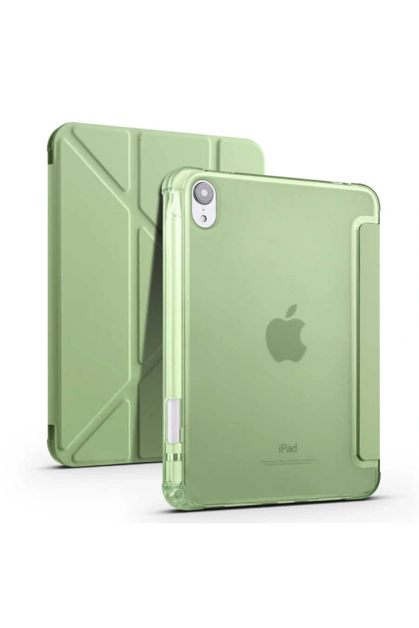 Apple iPad Mini 2021 (6.Nesil) Kılıf Zore Tri Folding Kalem Bölmeli Standlı Kılıf
