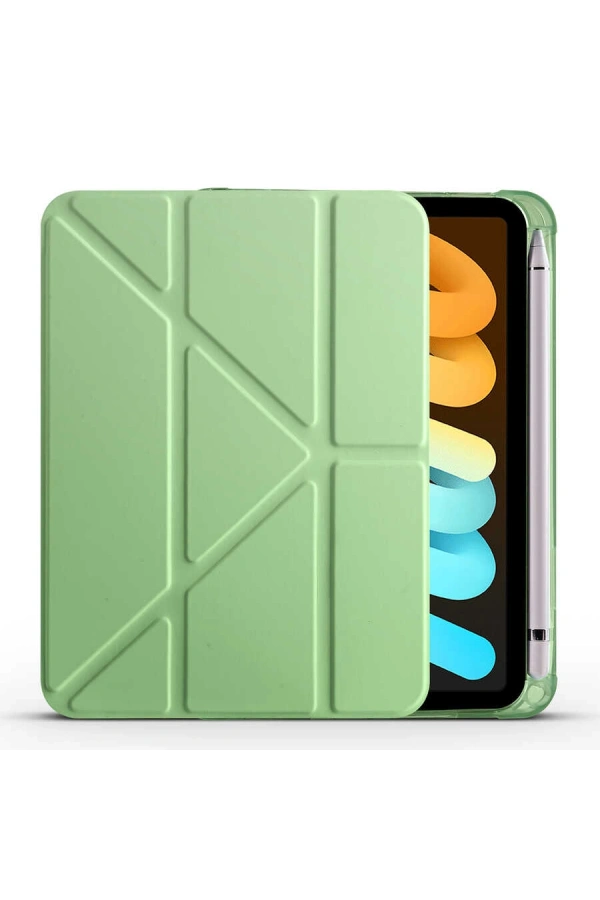 Apple iPad Mini 2021 (6.Nesil) Kılıf Zore Tri Folding Kalem Bölmeli Standlı Kılıf