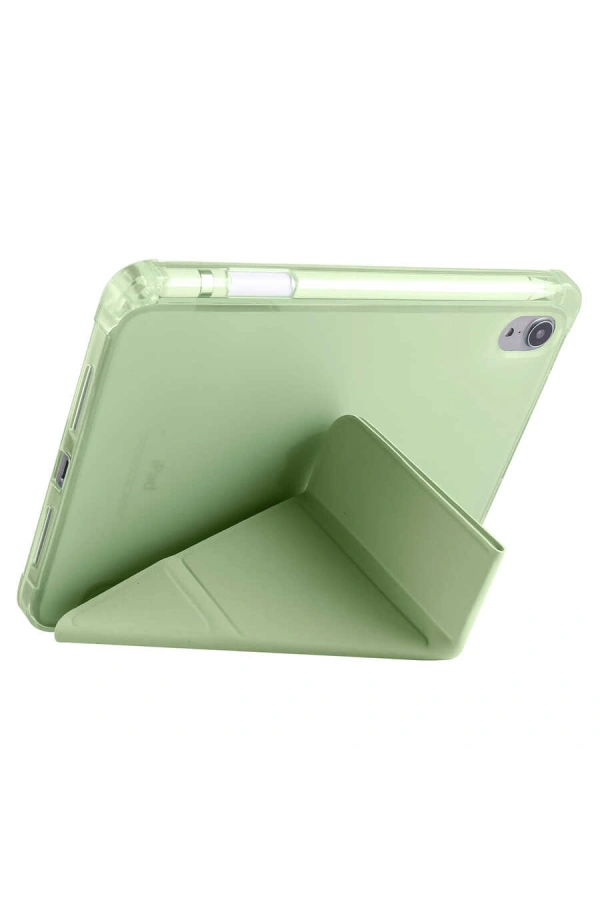 Apple iPad Mini 2021 (6.Nesil) Kılıf Zore Tri Folding Kalem Bölmeli Standlı Kılıf